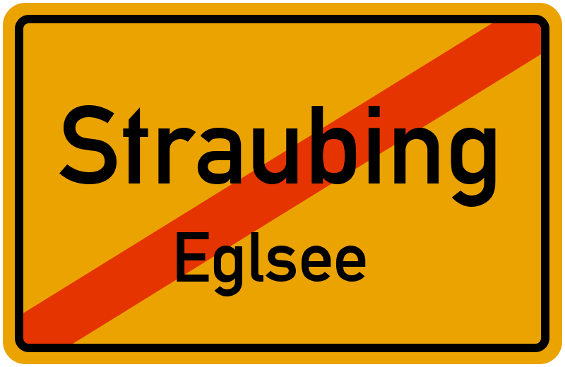 Ortsschild Straubing