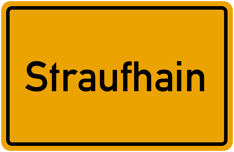Ortsschild Straufhain