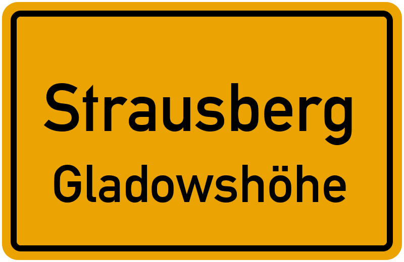 Ortsschild Strausberg