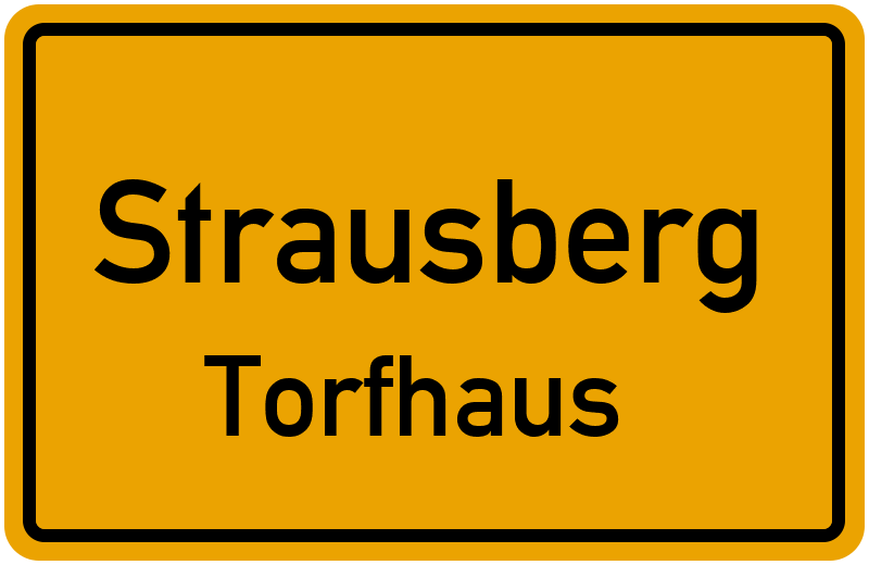 Ortsschild Strausberg