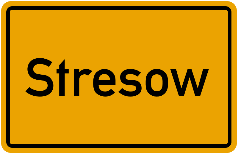 Ortsschild Stresow