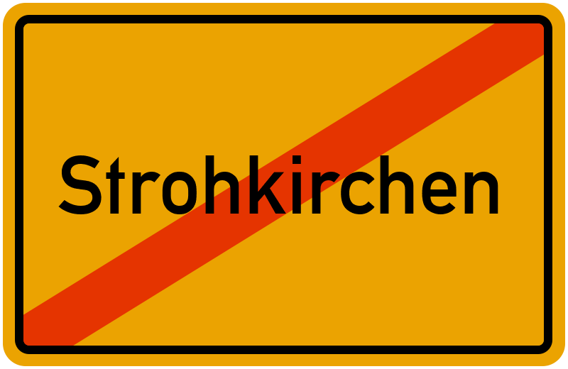Ortsschild Strohkirchen