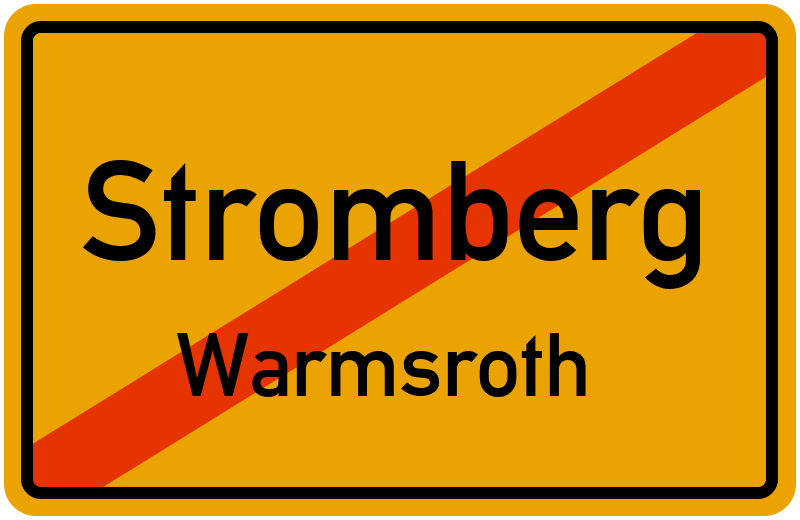 Ortsschild Stromberg