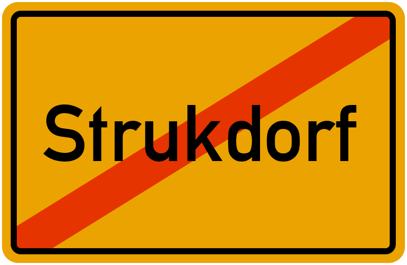 Ortsschild Strukdorf