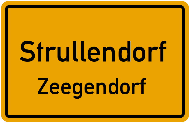 Ortsschild Strullendorf