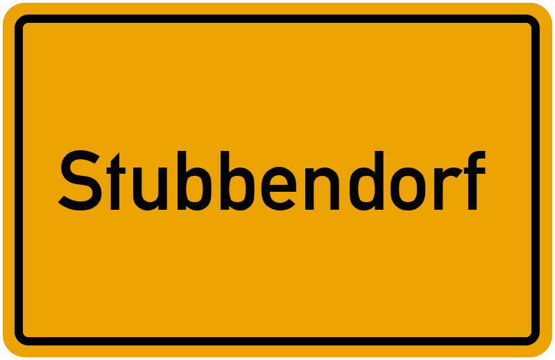 Ortsschild Stubbendorf