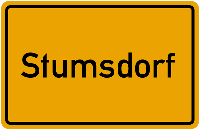 Ortsschild Stumsdorf