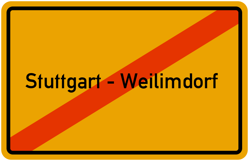 Ortsschild Stuttgart - Weilimdorf
