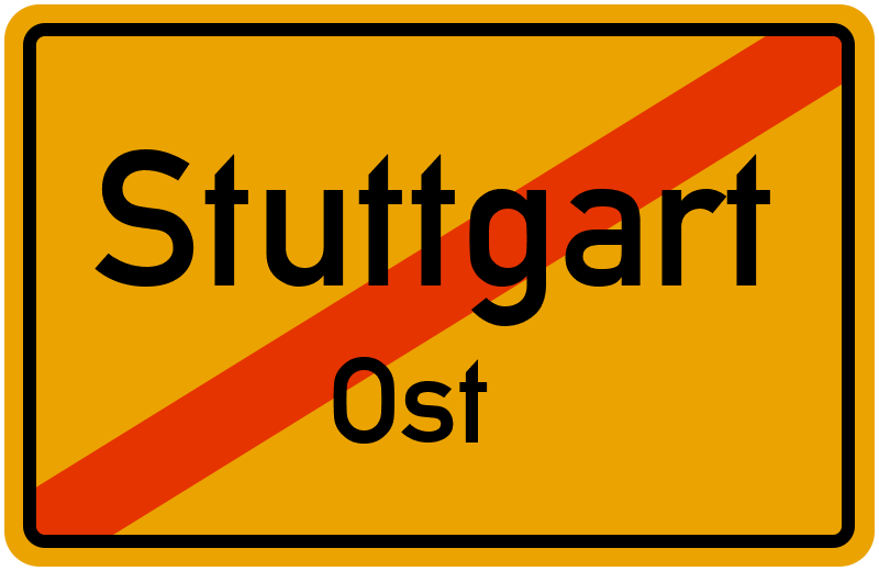 Ortsschild Stuttgart