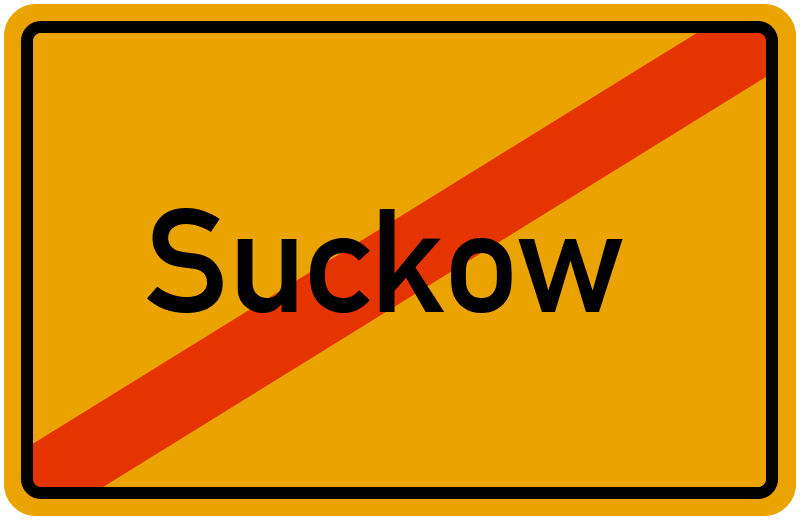 Ortsschild Suckow