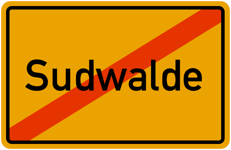 Ortsschild Sudwalde