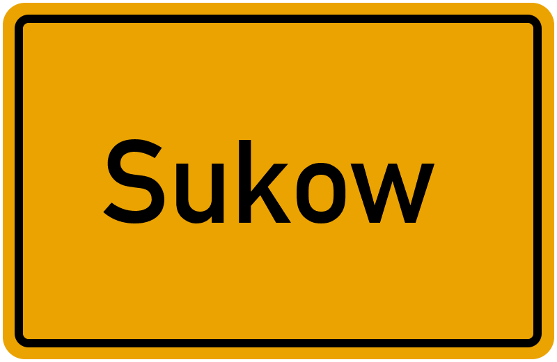 Ortsschild Sukow