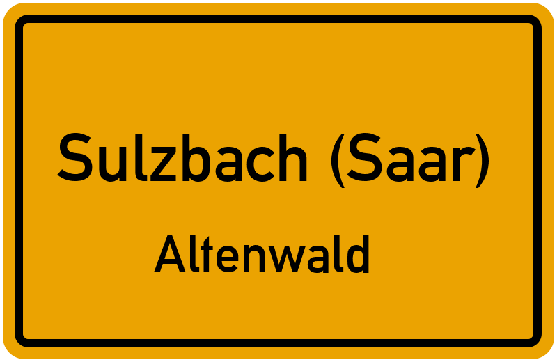 Ortsschild Sulzbach (Saar)