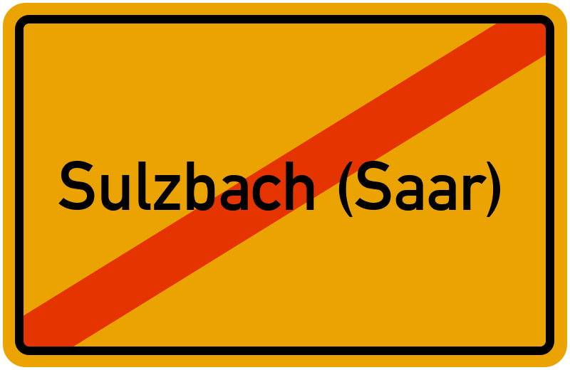 Ortsschild Sulzbach (Saar)