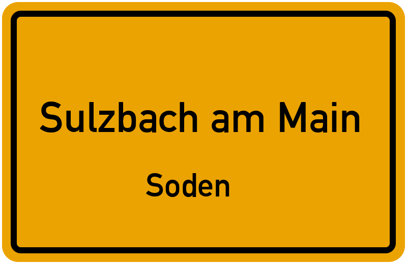 Ortsschild Sulzbach am Main