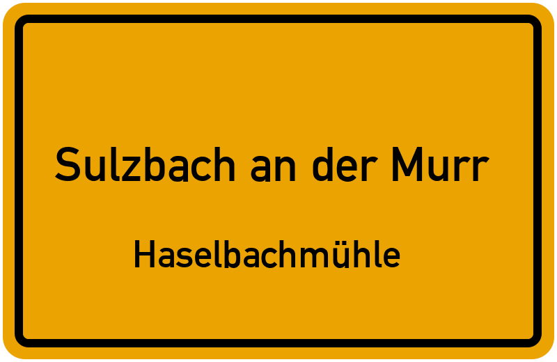 Ortsschild Sulzbach an der Murr
