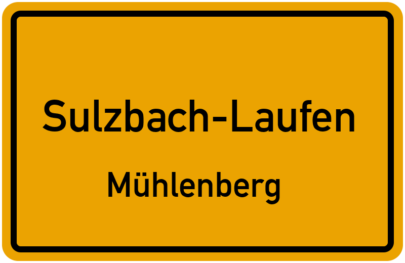 Ortsschild Sulzbach-Laufen