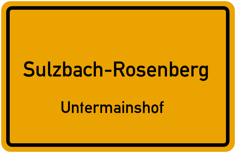 Ortsschild Sulzbach-Rosenberg