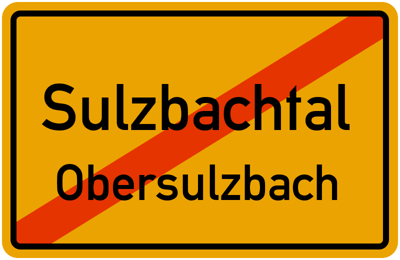 Ortsschild Sulzbachtal