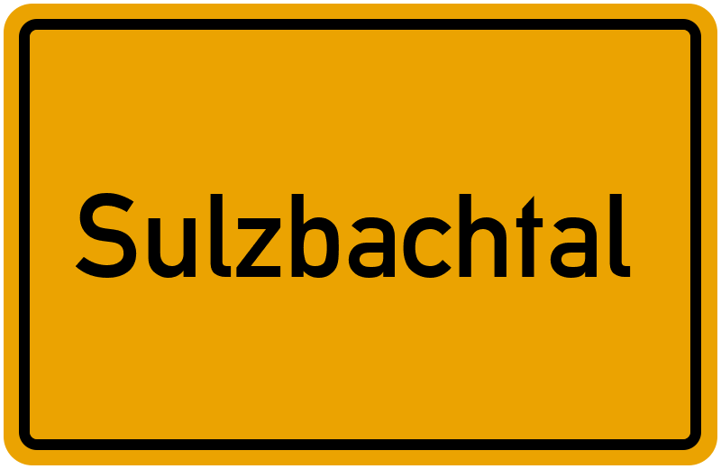 Ortsschild Sulzbachtal