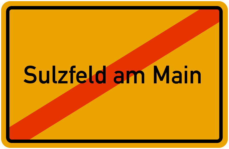 Ortsschild Sulzfeld am Main