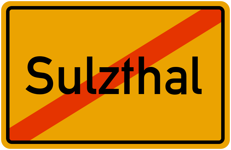 Ortsschild Sulzthal