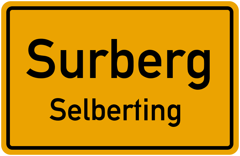 Ortsschild Surberg