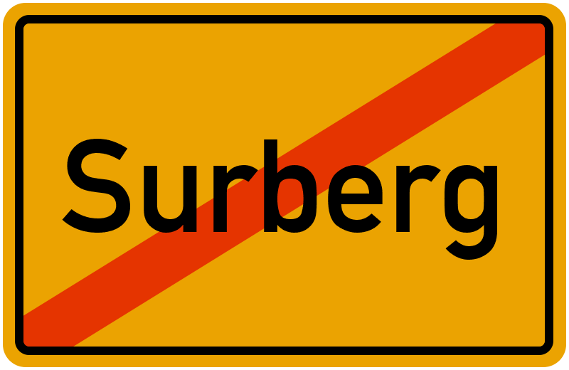 Ortsschild Surberg