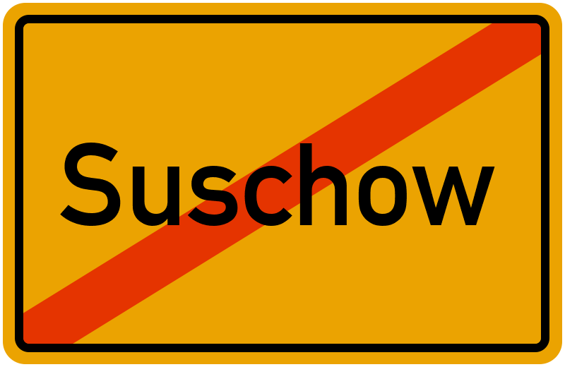 Ortsschild Suschow