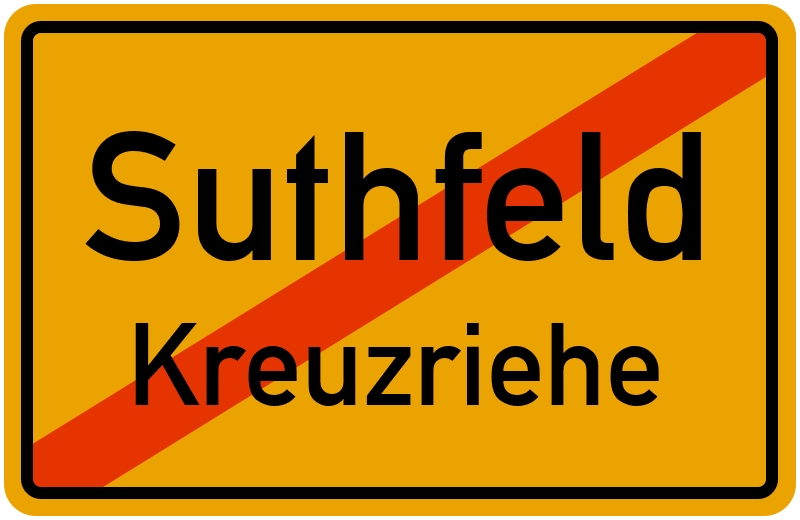 Ortsschild Suthfeld