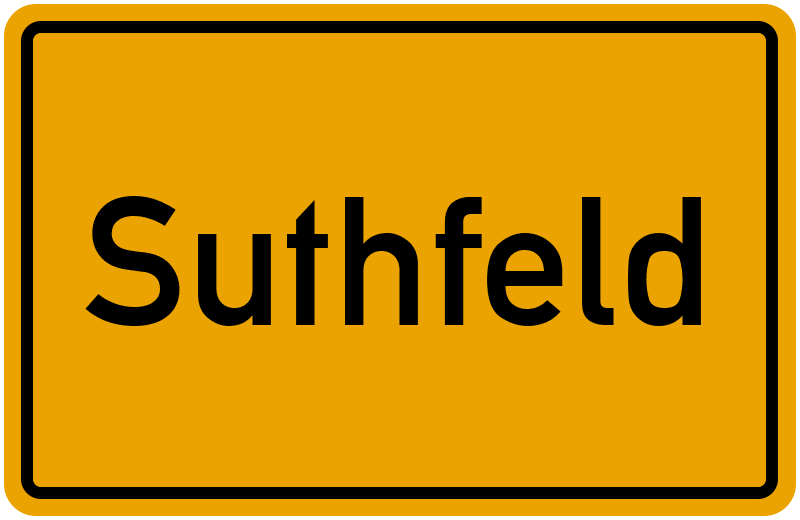 Ortsschild Suthfeld