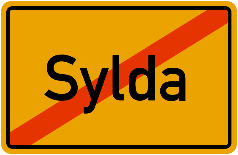 Ortsschild Sylda