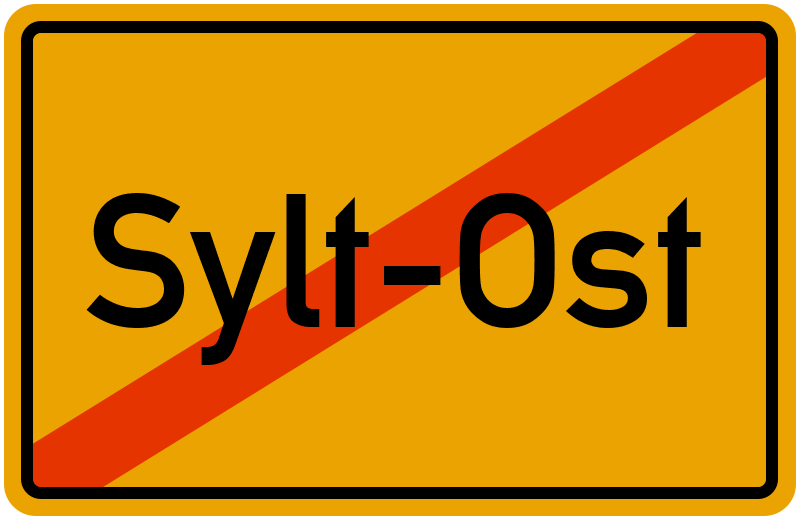 Ortsschild Sylt-Ost