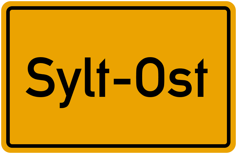Ortsschild Sylt-Ost