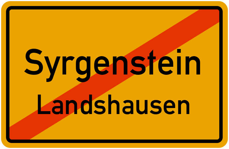 Ortsschild Syrgenstein