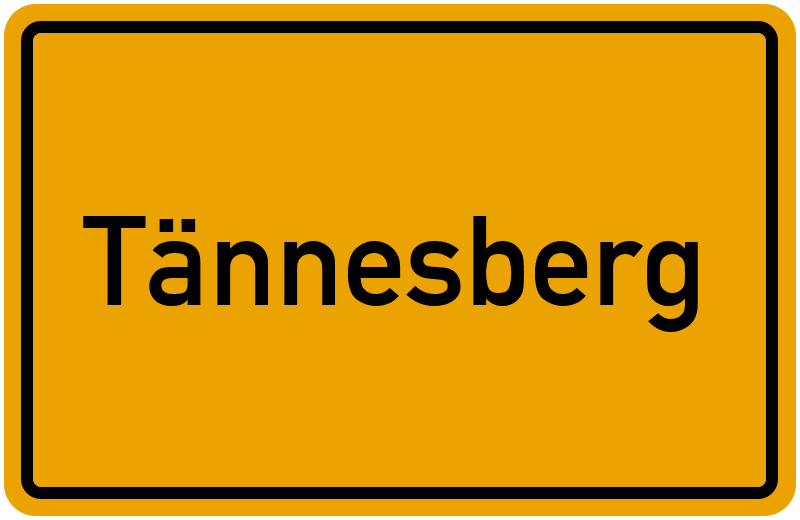 Ortsschild Tännesberg