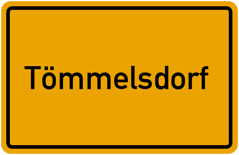 Ortsschild Tömmelsdorf