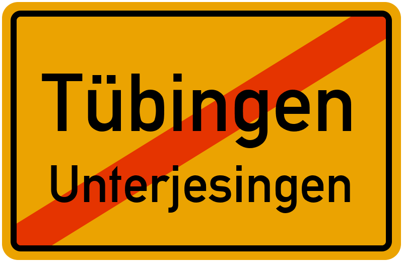 Ortsschild Tübingen