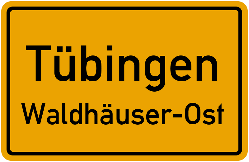 Ortsschild Tübingen