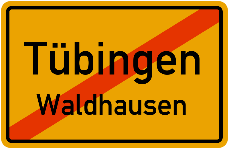 Ortsschild Tübingen