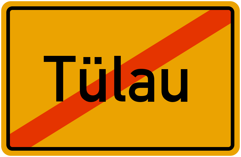 Ortsschild Tülau
