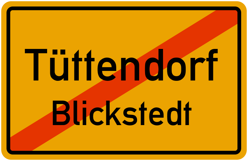 Ortsschild Tüttendorf