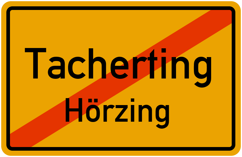 Ortsschild Tacherting