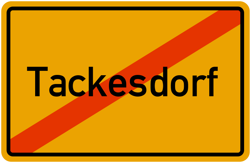 Ortsschild Tackesdorf