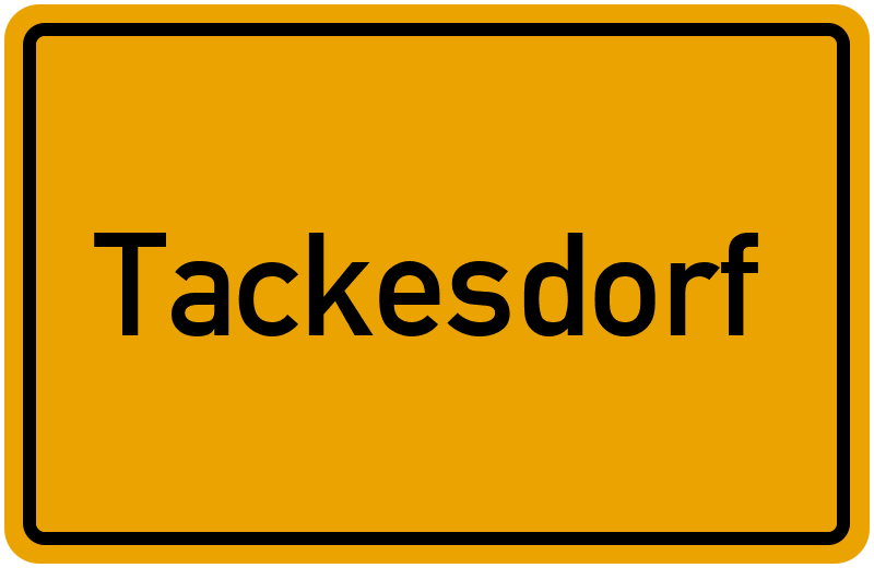 Ortsschild Tackesdorf