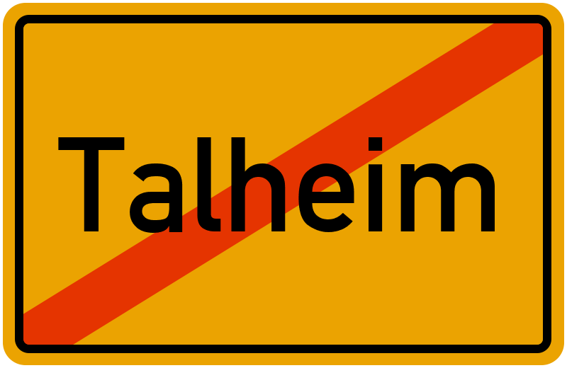 Ortsschild Talheim