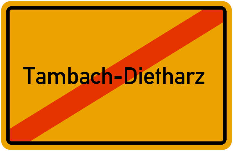 Ortsschild Tambach-Dietharz