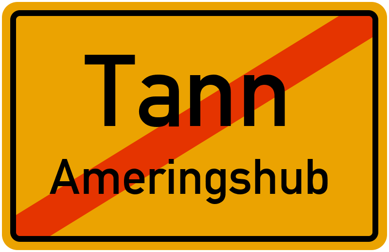 Ortsschild Tann