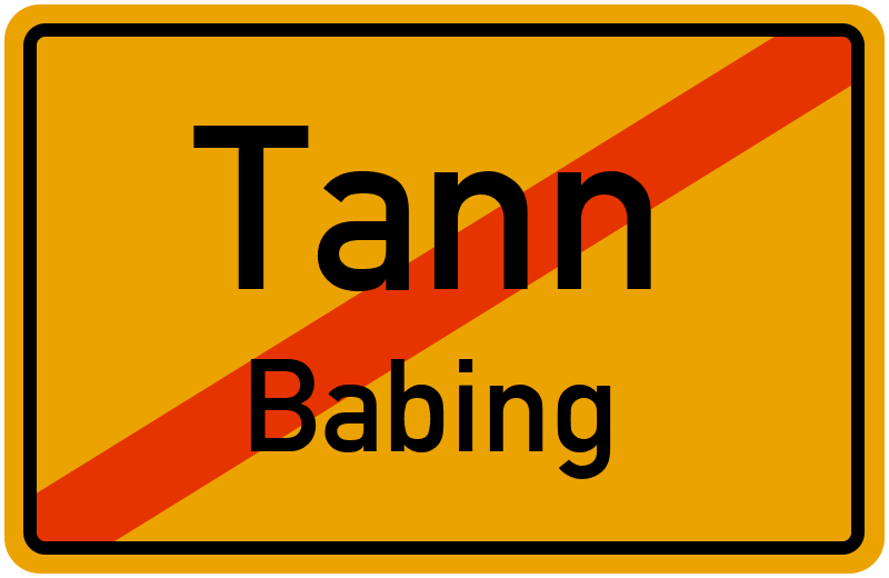 Ortsschild Tann