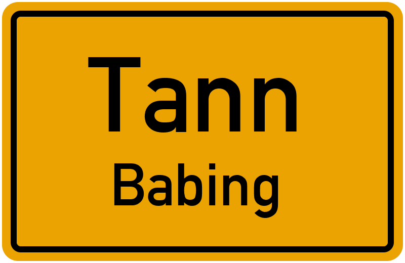 Ortsschild Tann